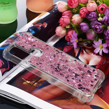 Moving Shiny Quicksand Glitter Reinforced Corners TPU Shell Cover for Motorola Moto G30/G20 /G10