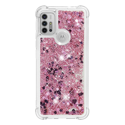 Moving Shiny Quicksand Glitter Reinforced Corners TPU Shell Cover for Motorola Moto G30/G20 /G10