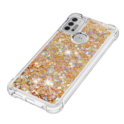 Moving Shiny Quicksand Glitter Reinforced Corners TPU Shell Cover for Motorola Moto G30/G20 /G10