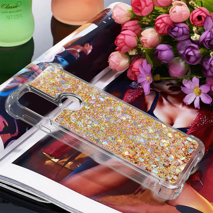 Moving Shiny Quicksand Glitter Reinforced Corners TPU Shell Cover for Motorola Moto G30/G20 /G10