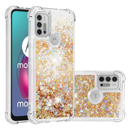 Moving Shiny Quicksand Glitter Reinforced Corners TPU Shell Cover for Motorola Moto G30/G20 /G10