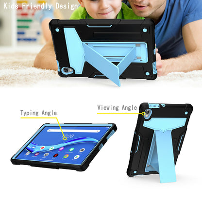 Foldable T-shaped Kickstand PC Silicone Shock-Proof Protector Cover for Lenovo Tab M10 HD Gen 2