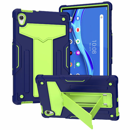 Foldable T-shaped Kickstand PC Silicone Shock-Proof Protector Cover for Lenovo Tab M10 HD Gen 2