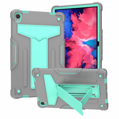 Foldable T-shaped Kickstand Shock-Proof PC Silicone Protector Cover for Lenovo Tab P11 / P11 5G 11 inch TB-J606F / J606X