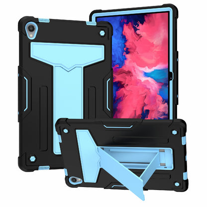 Foldable T-shaped Kickstand Shock-Proof PC Silicone Protector Cover for Lenovo Tab P11 / P11 5G 11 inch TB-J606F / J606X