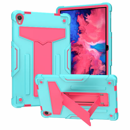 Foldable T-shaped Kickstand Shock-Proof PC Silicone Protector Cover for Lenovo Tab P11 / P11 5G 11 inch TB-J606F / J606X