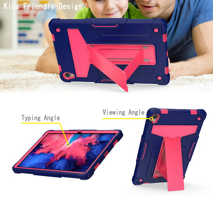 Foldable T-shaped Kickstand Shock-Proof PC Silicone Protector Cover for Lenovo Tab P11 / P11 5G 11 inch TB-J606F / J606X