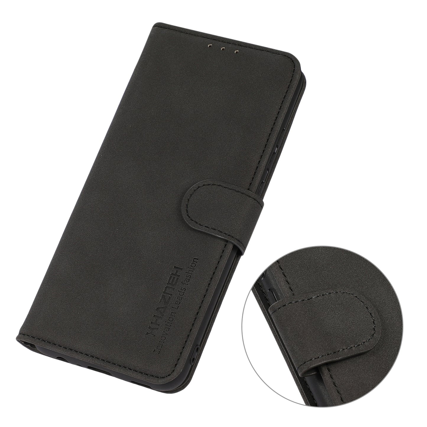 KHAZNEH Textured Leather Well-Protected Phone Cover Case with Wallet Stand Design for Motorola Moto G10/G30/G20