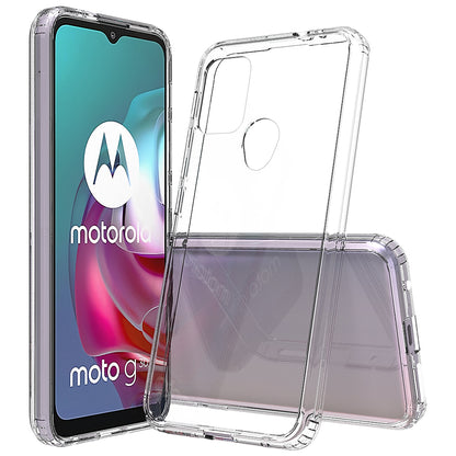 Four-Corner Anti-Drop Anti-Scratch Clear Acrylic + TPU Phone Case for Motorola Moto G30/G20 / G10