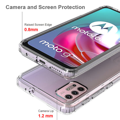 Four-Corner Anti-Drop Anti-Scratch Clear Acrylic + TPU Phone Case for Motorola Moto G30/G20 / G10