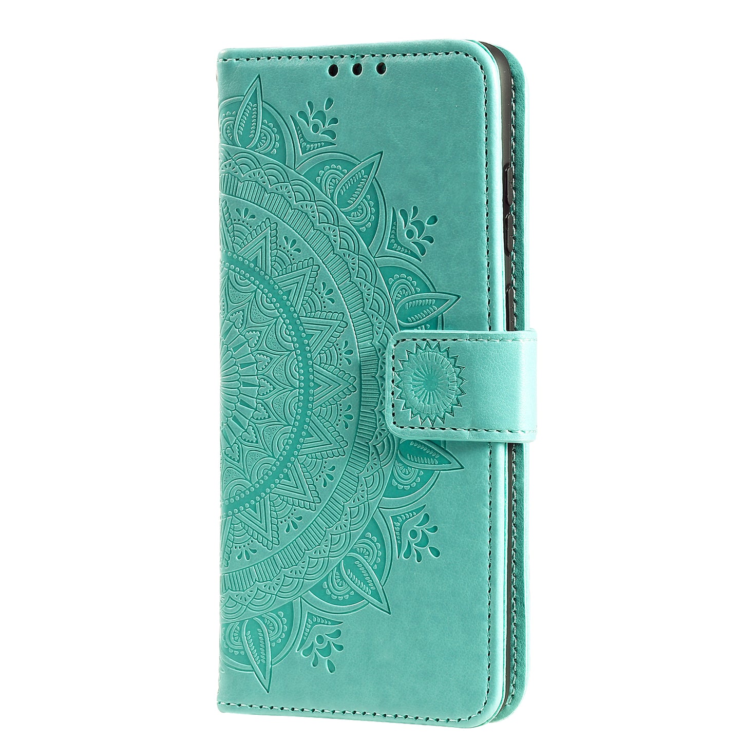 Imprinted Mandala Flower Wallet Leather Case for Motorola Moto G50