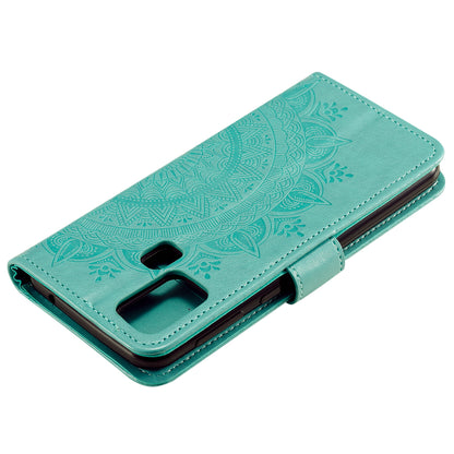 Imprinted Mandala Flower Wallet Leather Case for Motorola Moto G50