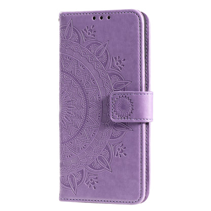 Imprinted Mandala Flower Wallet Leather Case for Motorola Moto G50