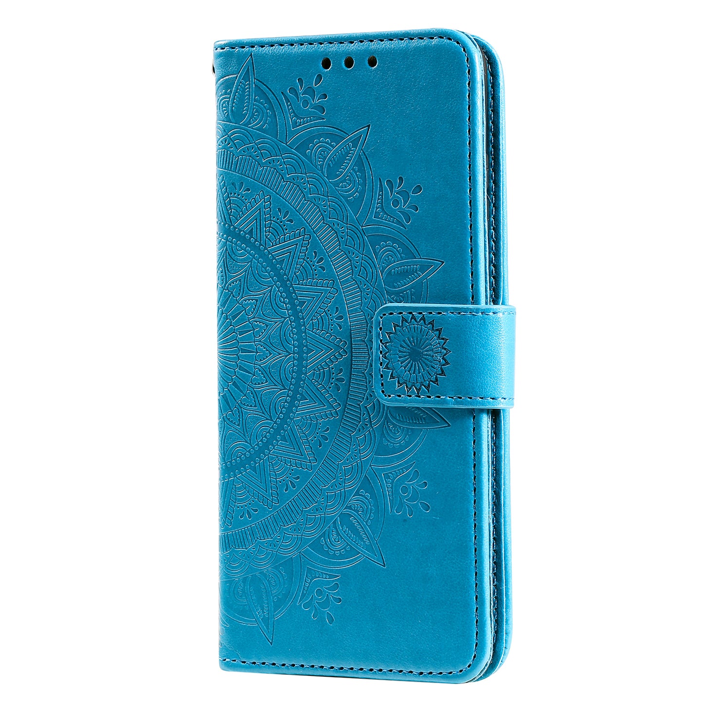 Imprinted Mandala Flower Wallet Leather Case for Motorola Moto G50