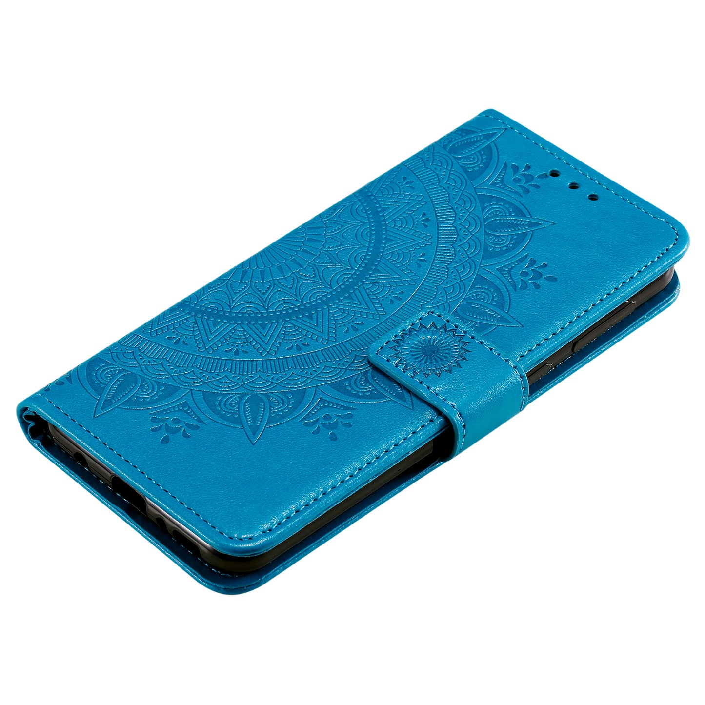 Imprinted Mandala Flower Wallet Leather Case for Motorola Moto G50