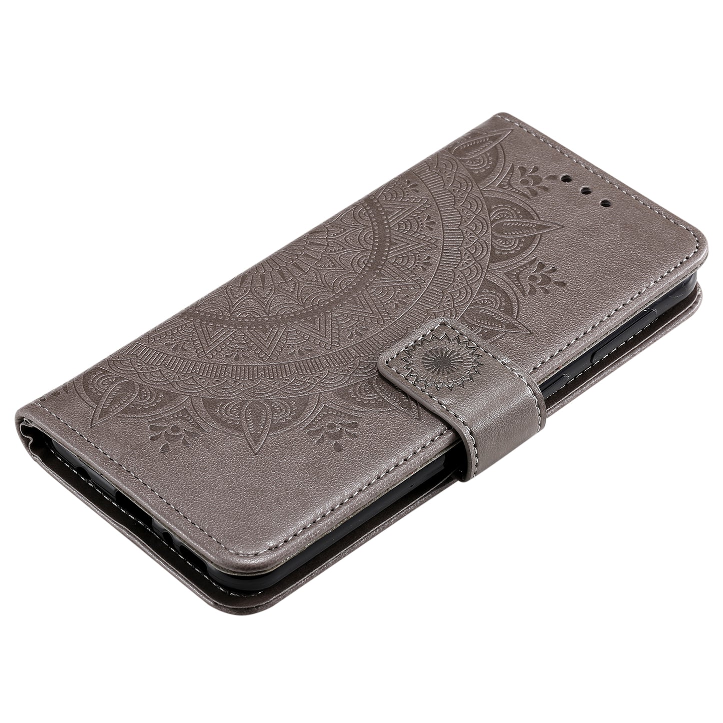 Imprinted Mandala Flower Wallet Leather Case for Motorola Moto G50