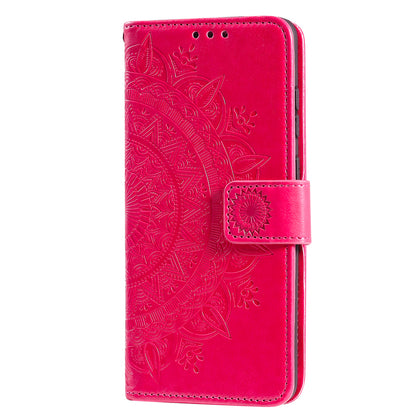 Imprinted Mandala Flower Wallet Leather Case for Motorola Moto G50