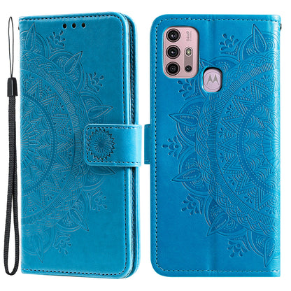 Imprinted Mandala Flower Wallet Leather Case for Motorola Moto G30/G20/G10