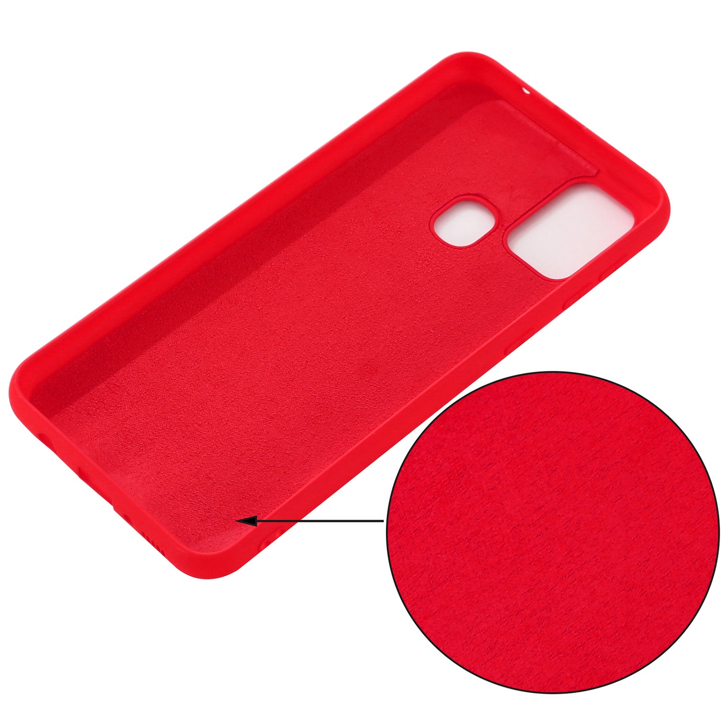 Liquid Silicone Soft Cover Case with Handy Strap for Motorola Moto G 5G