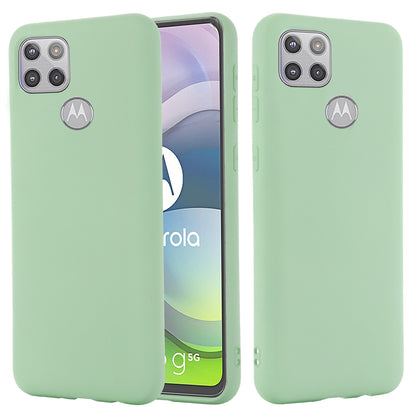 Liquid Silicone Soft Cover Case with Handy Strap for Motorola Moto G 5G