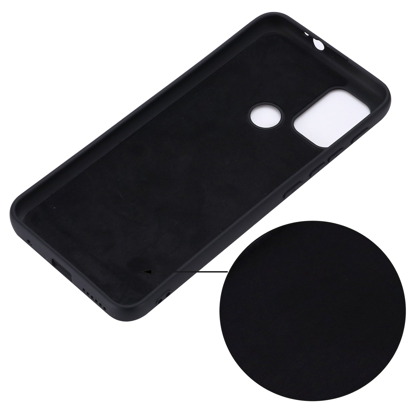 Liquid Silicone Soft Cover Case with Handy Strap for Motorola Moto G30/G20 / G10