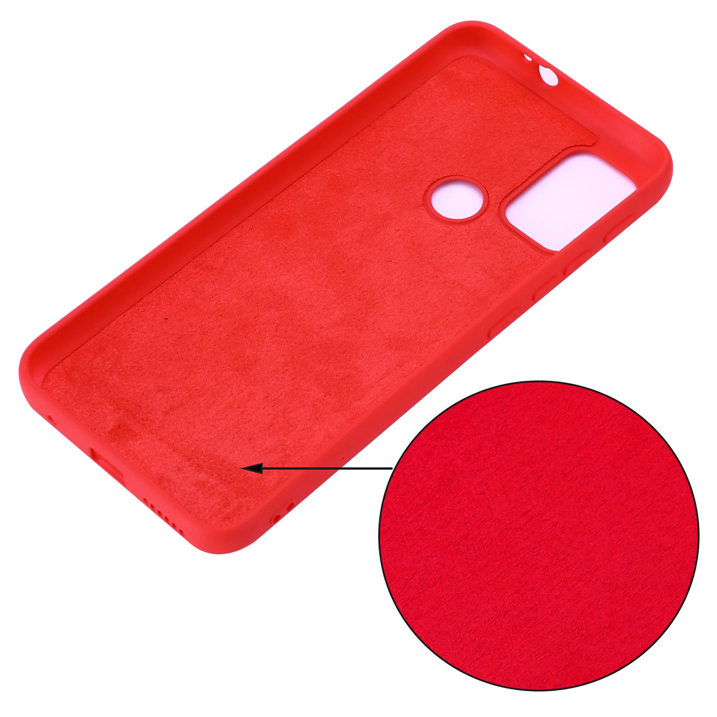 Liquid Silicone Soft Cover Case with Handy Strap for Motorola Moto G30/G20 / G10