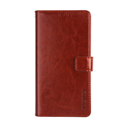 IDEWEI Folio Flip Crazy Horse Texture Leather Wallet Mobile Stand Cover Casing for Motorola Moto G50