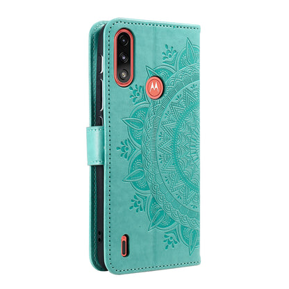 Imprinted Mandala Flower Design Wallet Leather Case for Motorola Moto E7 Power/Moto E7i Power