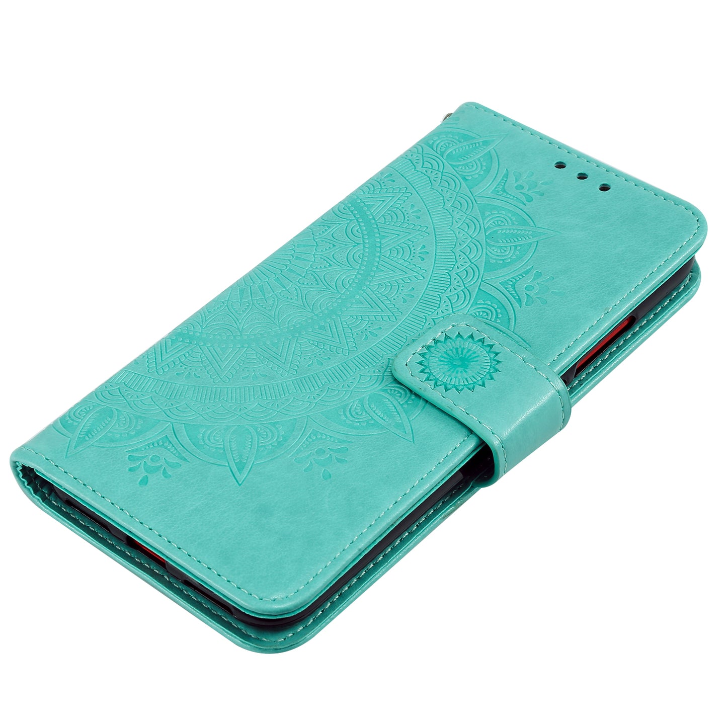 Imprinted Mandala Flower Design Wallet Leather Case for Motorola Moto E7 Power/Moto E7i Power