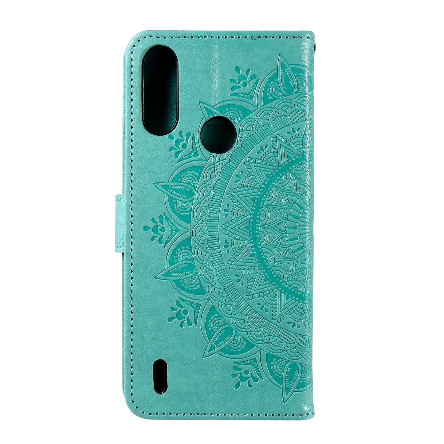 Imprinted Mandala Flower Design Wallet Leather Case for Motorola Moto E7 Power/Moto E7i Power