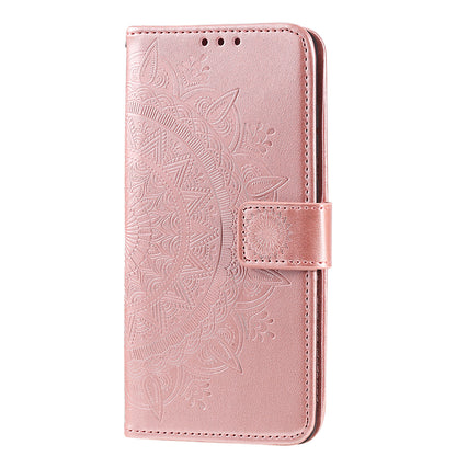 Imprinted Mandala Flower Design Wallet Leather Case for Motorola Moto E7 Power/Moto E7i Power