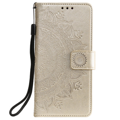 Imprinted Mandala Flower Design Wallet Leather Case for Motorola Moto E7 Power/Moto E7i Power