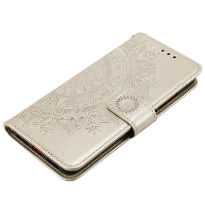 Imprinted Mandala Flower Design Wallet Leather Case for Motorola Moto E7 Power/Moto E7i Power