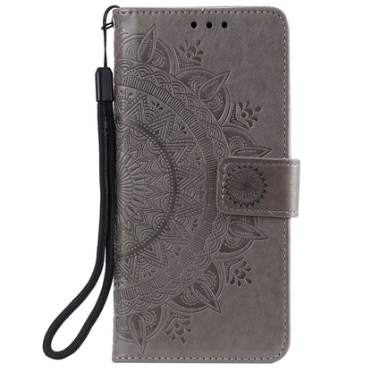 Imprinted Mandala Flower Design Wallet Leather Case for Motorola Moto E7 Power/Moto E7i Power