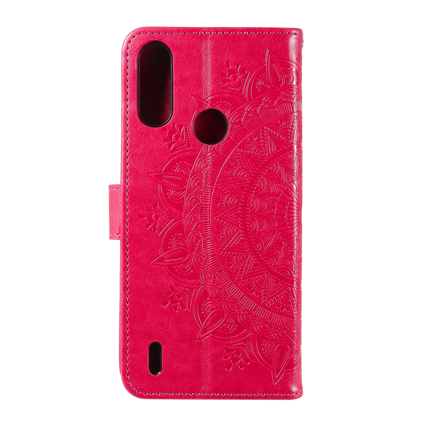 Imprinted Mandala Flower Design Wallet Leather Case for Motorola Moto E7 Power/Moto E7i Power