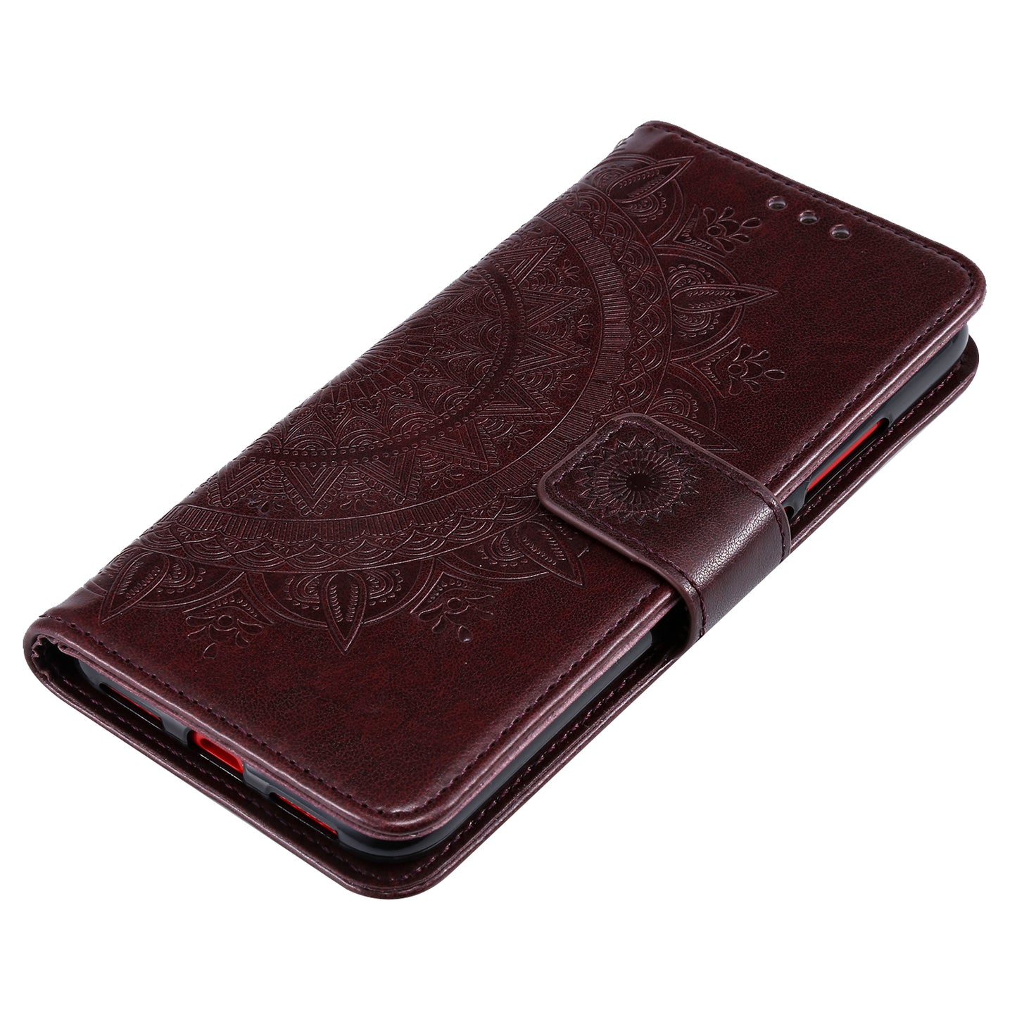 Imprinted Mandala Flower Design Wallet Leather Case for Motorola Moto E7 Power/Moto E7i Power