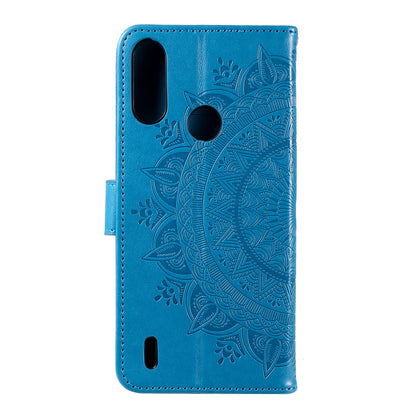 Imprinted Mandala Flower Design Wallet Leather Case for Motorola Moto E7 Power/Moto E7i Power