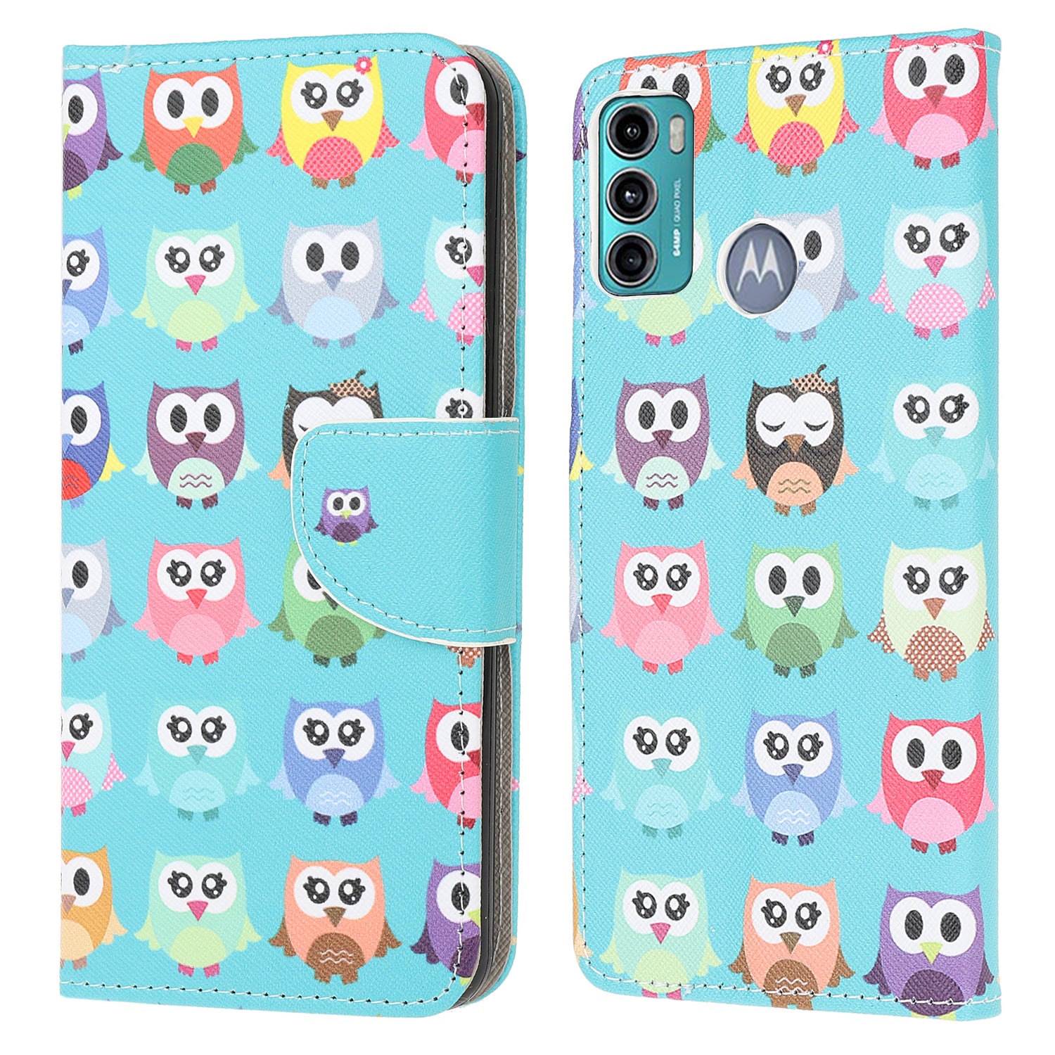 Cross Texture Pattern Printing Leather Wallet Stand Phone Case Shell for Motorola Moto G60/G40 Fusion