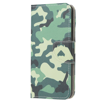 Cross Texture Pattern Printing Leather Wallet Stand Phone Case Shell for Motorola Moto G60/G40 Fusion