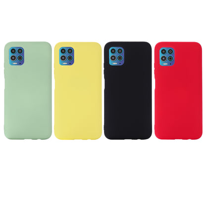 Soft Liquid Silicone Protector Back Case with Handy Strap for Motorola Edge S / Moto G100