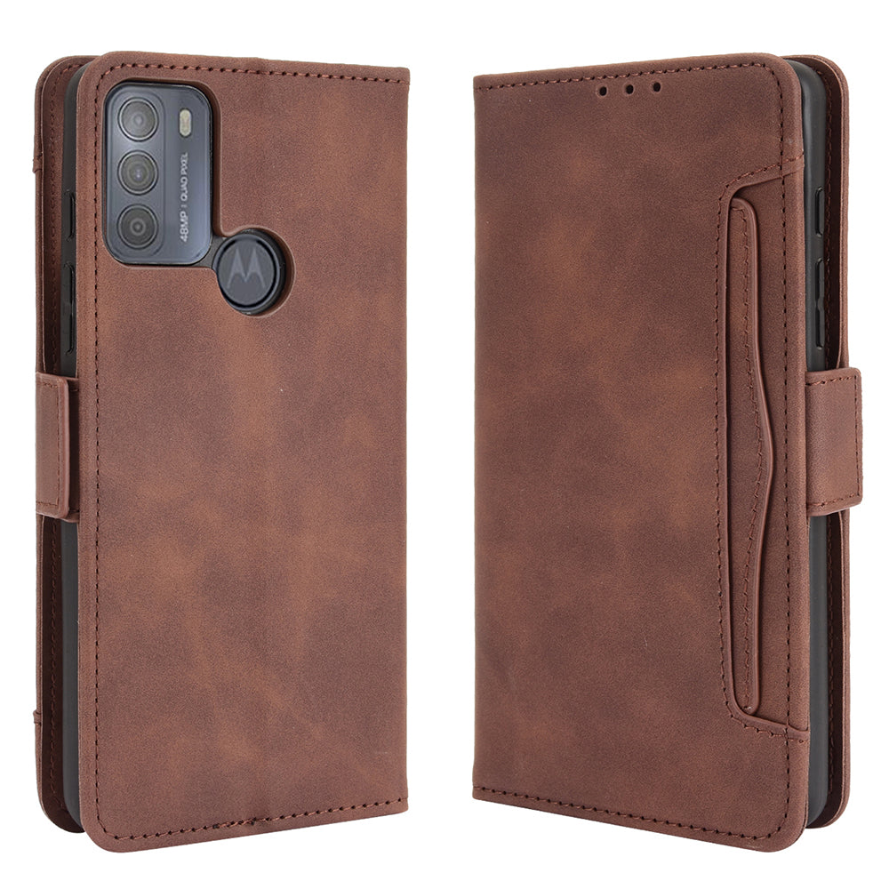 Wallet Design Multiple Card Slots Stand Leather Phone Case for Motorola Moto G50