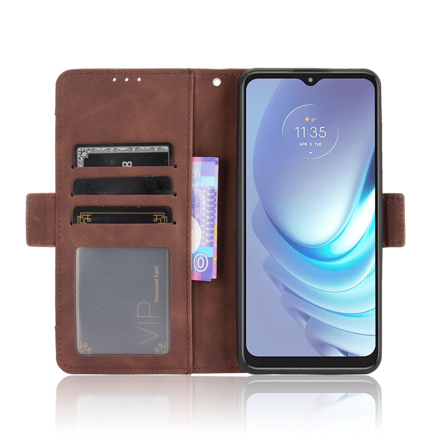 Wallet Design Multiple Card Slots Stand Leather Phone Case for Motorola Moto G50