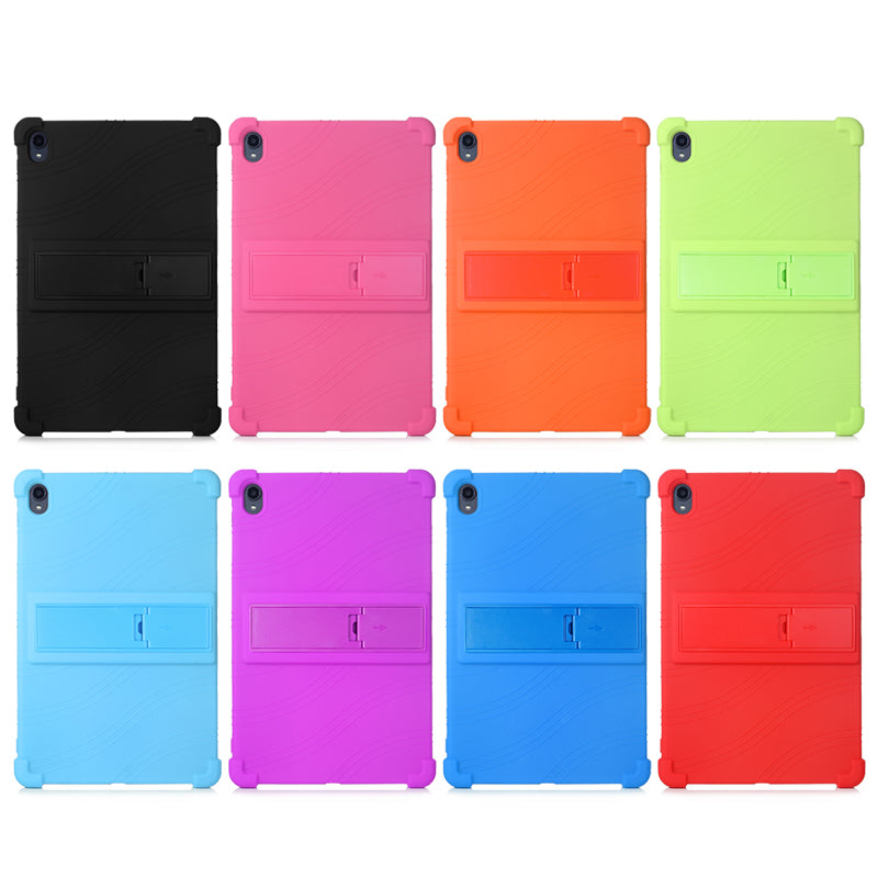 Slide-Out Kickstand Design Multi-Color Silicone Tablet Cover Case for Lenovo Tab P11 / P11 5G 11 inch TB-J606F / J606X