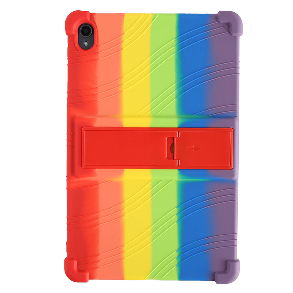 Slide-Out Kickstand Design Multi-Color Silicone Tablet Cover Case for Lenovo Tab P11 / P11 5G 11 inch TB-J606F / J606X