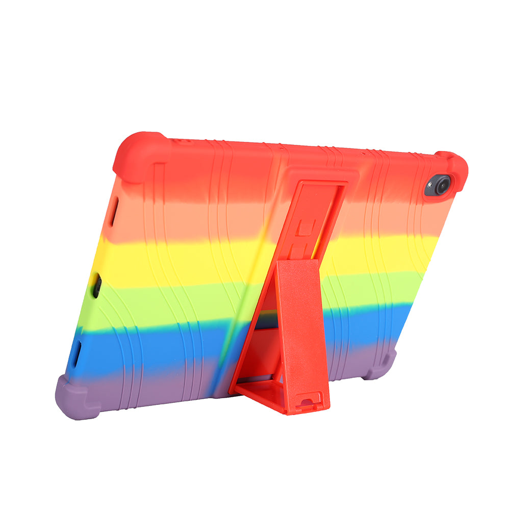 Slide-Out Kickstand Design Multi-Color Silicone Tablet Cover Case for Lenovo Tab P11 / P11 5G 11 inch TB-J606F / J606X