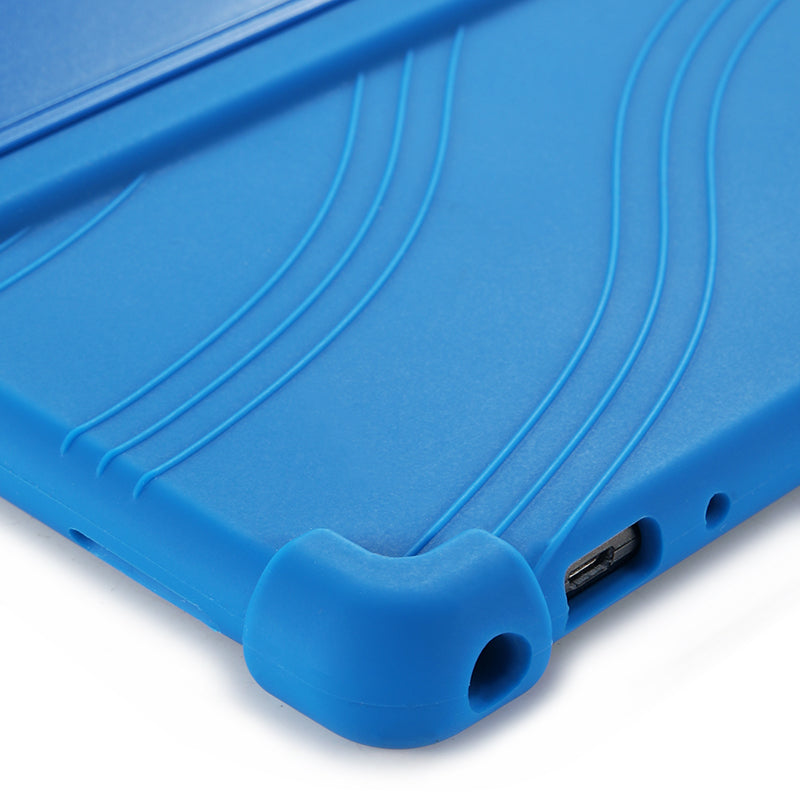 Silicone Tablet Cover Case with Slide-Out Kickstand Design for Lenovo M10 FHD REL X605FC