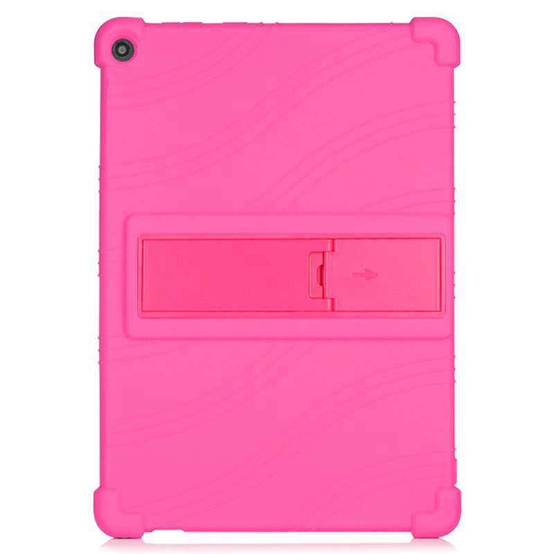 Silicone Tablet Cover Case with Slide-Out Kickstand Design for Lenovo M10 FHD REL X605FC