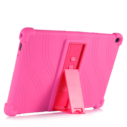 Silicone Tablet Cover Case with Slide-Out Kickstand Design for Lenovo M10 FHD REL X605FC