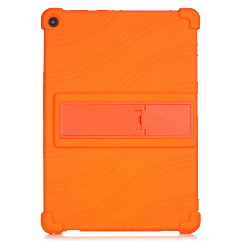 Silicone Tablet Cover Case with Slide-Out Kickstand Design for Lenovo M10 FHD REL X605FC