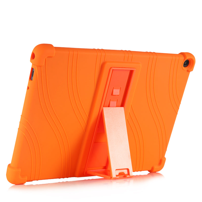 Silicone Tablet Cover Case with Slide-Out Kickstand Design for Lenovo M10 FHD REL X605FC